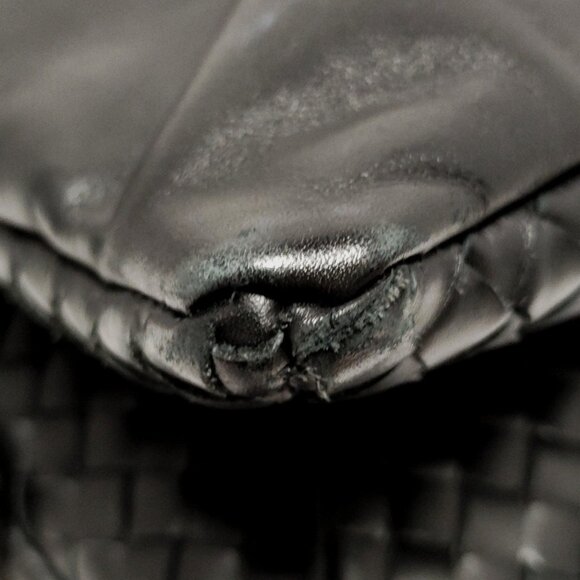 Auth BOTTEGA VENETA Intrecciato - Black Leather B********* Shoulder Bag - Picture 3 of 9
